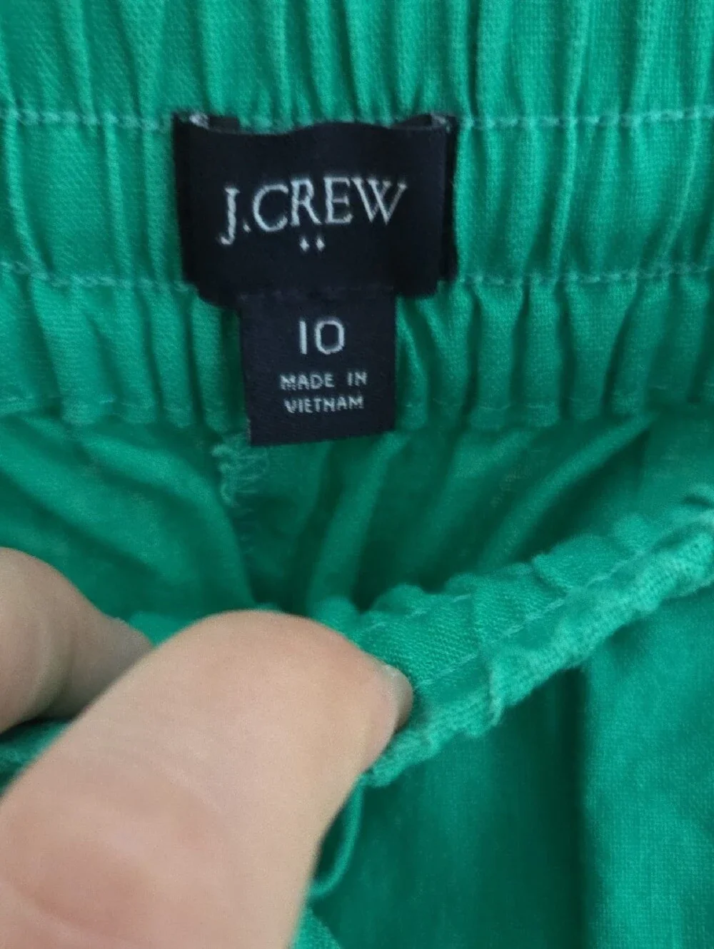 J. Crew Green Linen Drawstring Joggers